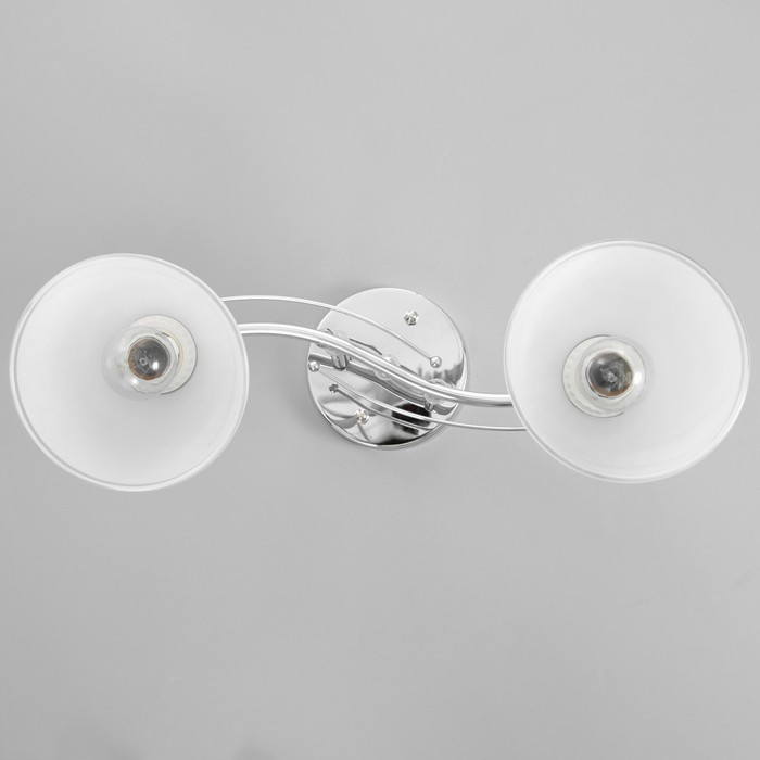 Люстра 1084/2SL 40Вт Е27 серебро 42х15х23 см BayerLux