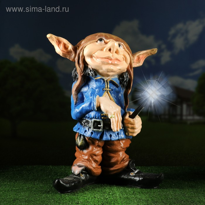 Садовый фонарь  Садовый фонарь "Троль с фонарем" 45х32х58см