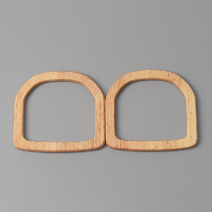 Ручки для сумки деревянные, 12 × 12,9 см, 2 шт, цвет бежевый Ручки для сумки деревянные, 12 × 12,9 см, 2 шт, цвет бежевый