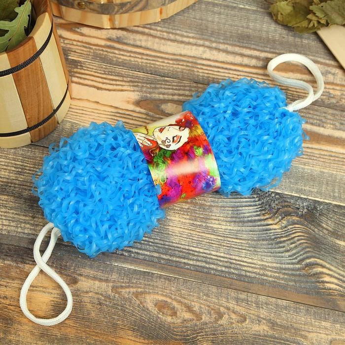 Мочалка банная Мочалка банная "Бублик", цвет микс 25 см