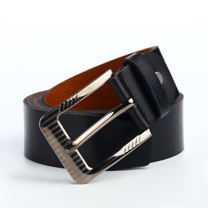 Ремень мужской, винт, ширина 3,5 см, пряжка металл, цвет чёрный Ремень мужской, винт, ширина 3,5 см, пряжка металл, цвет чёрный