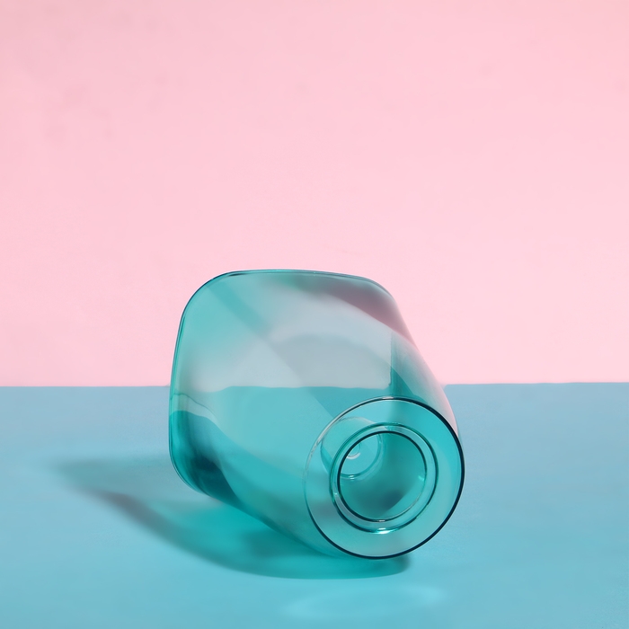 Горшок для орхидей, 1,5 л, 13 &times; 17 см, пластик, прозрачно-бирюзовый