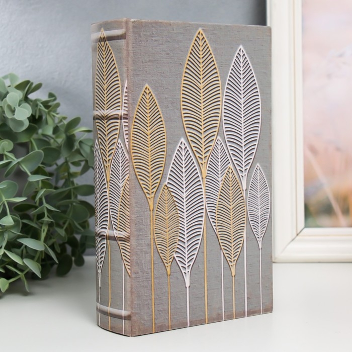 Сейф-книга дерево кожзам Сейф-книга дерево кожзам "Листья" 21х13х5 см