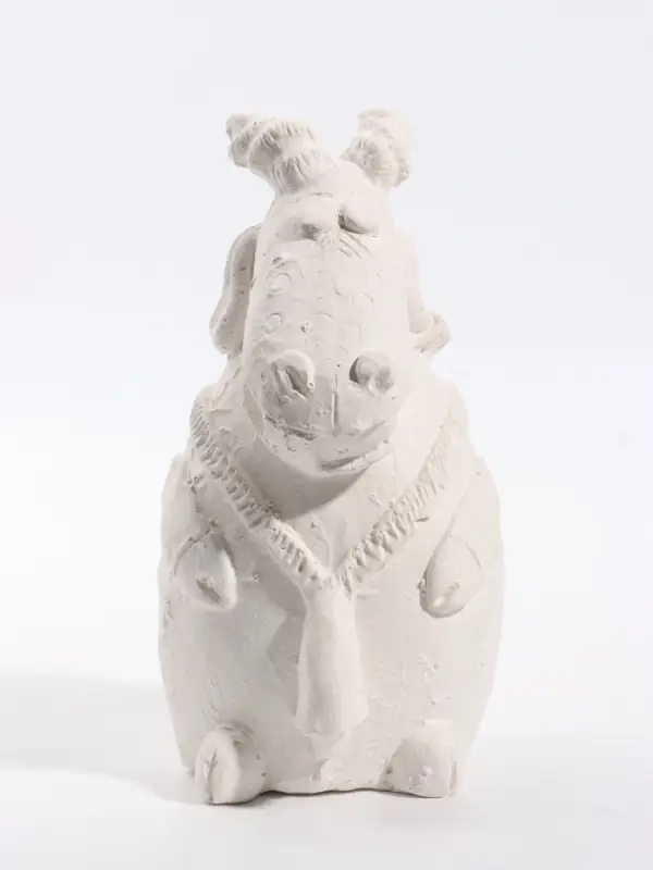 Копилка для денег &laquo;Коза-Дереза&raquo;, неокрашенная, 12.5&times;11&times;25 см, белая