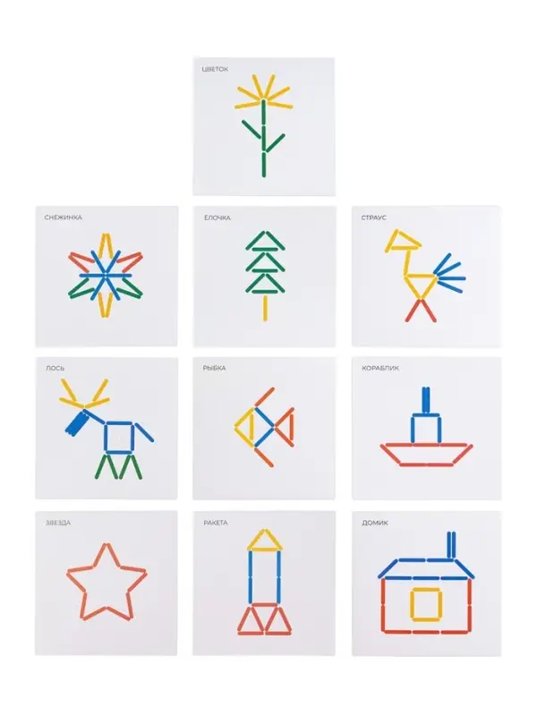 Игра развивающая деревянная "Палочки в стаканчиках" 04565