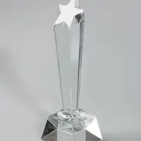 Фигура стекло &laquo;Стела наградная. Звезда - Ты можешь всё&raquo;, 6.5&times;6.5&times;23 см