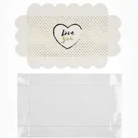 Коробка для печенья с прозрачной крышкой Love you, тиснение, 21&times;10.5&times;3 см