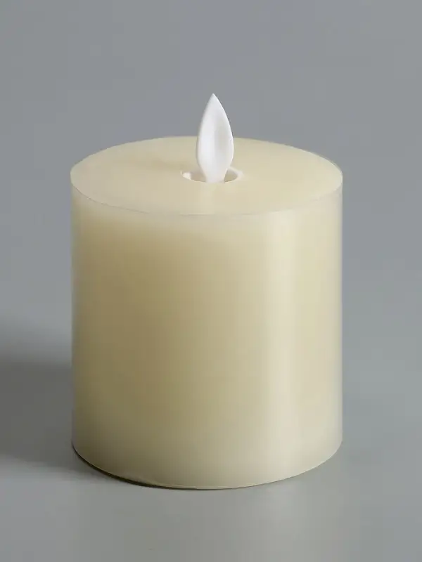 Светодиодная свеча восковая "Белая", 10x7 см, АААx3 (не в компл.), Т/БЕЛЫЙ