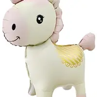 Воздушный шар фольгированный 3D 25" «Лошадка», кремовый