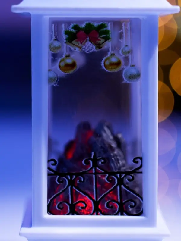 Светодиодная фигура &laquo;Камин с носками&raquo; 5.5&times;13&times;5.5 см, пластик, от батареек AG13&times;3, свечение тёплое белое