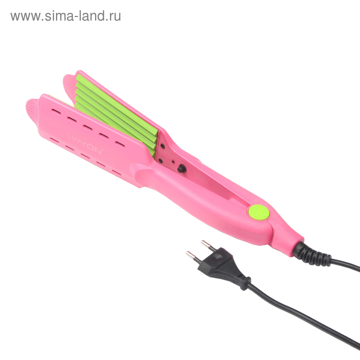 Щипцы-гофре Luazon LW-48, 50 Вт, керамическое покрытие, 100х45 мм, до 180 °C, розовые Щипцы-гофре Luazon LW-48, 50 Вт, керамическое покрытие, 100х45 мм, до 180 °C, розовые