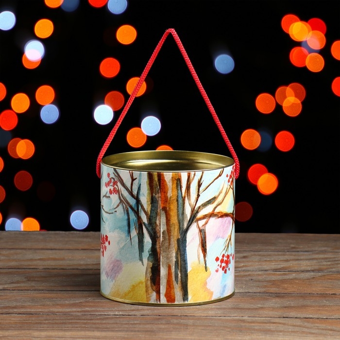 Новый год. Подарочная коробка, тубус «Снегири с рябиной» 120 х 120 мм (100 мм внутр. высота). Новый год. Подарочная коробка, тубус «Снегири с рябиной» 120 х 120 мм (100 мм внутр. высота).