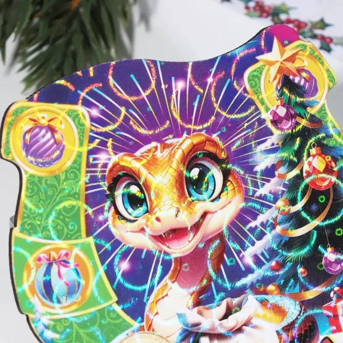 Магнит новогодний подкова "Символ года 2025. Богатства"