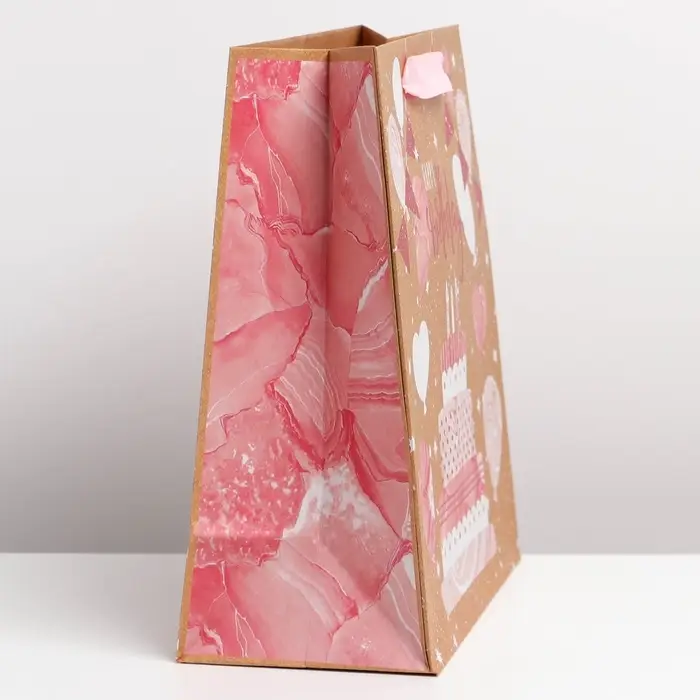 Пакет подарочный крафтовый, упаковка, «Happy birthday», ML 23 х 27 х 11.5 см Пакет подарочный крафтовый, упаковка, «Happy birthday», ML 23 х 27 х 11.5 см