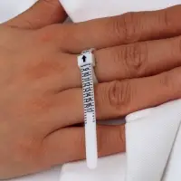 Набор для измерения размера кольца &laquo;Кольцемер-лента, лист&raquo;, 11.5&times;0.8&times;0.8 см, цвет белый