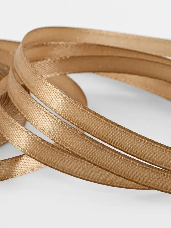 Лента атласная, 6 мм, 23±1 м, тёмно-бежевая №106 Лента атласная, 6 мм, 23±1 м, тёмно-бежевая №106