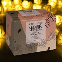 Гирлянда &laquo;Нить&raquo; 5 м с насадками &laquo;Розы жёлтые&raquo;, IP20, прозрачная нить, 20 LED, свечение тёплое белое, 220 В