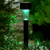 Садовый светильник на солнечной батарее «Трапеция», 4.5×30×4.5 см, 1 LED, свечение мульти (RGB)