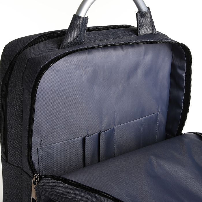 Рюкзак городской на молнии, 2 кармана, с USB, цвет серый Рюкзак городской на молнии, 2 кармана, с USB, цвет серый