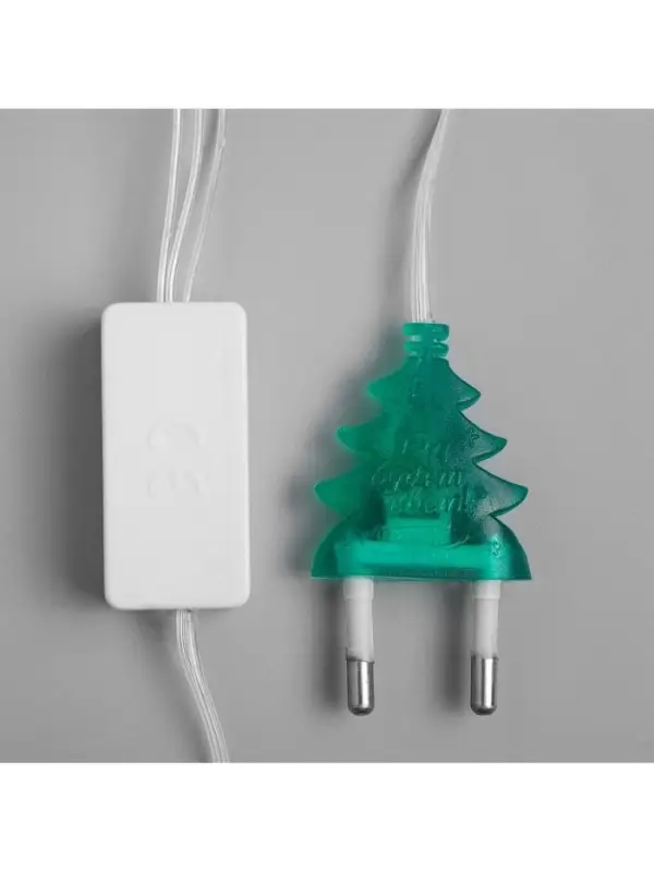 Гирлянда &laquo;Нить&raquo; 2 м с насадками &laquo;Полярная звезда&raquo;, IP20, прозрачная нить, 30 LED, свечение мульти (RG/RB), мигание, 220 В