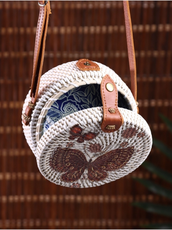 Сумка плетеная ротанг "Бабочка", 15х6х60 см