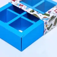 Коробка для 6 конфет, «Мужской день» 13.7×9.8×3.8 см