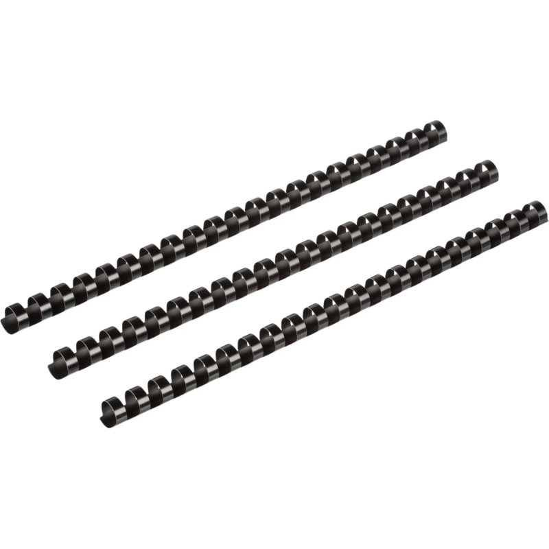 Пружины для переплета пластиковые 21 кольцо, 14 мм, (черные), 100 шт./уп