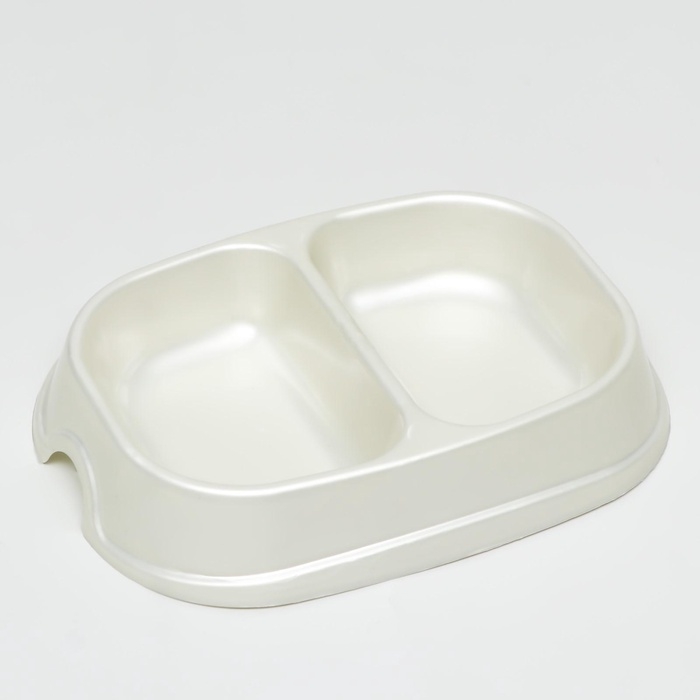 Миска 2 х 200 мл, белая перламутровая Миска 2 х 200 мл, белая перламутровая