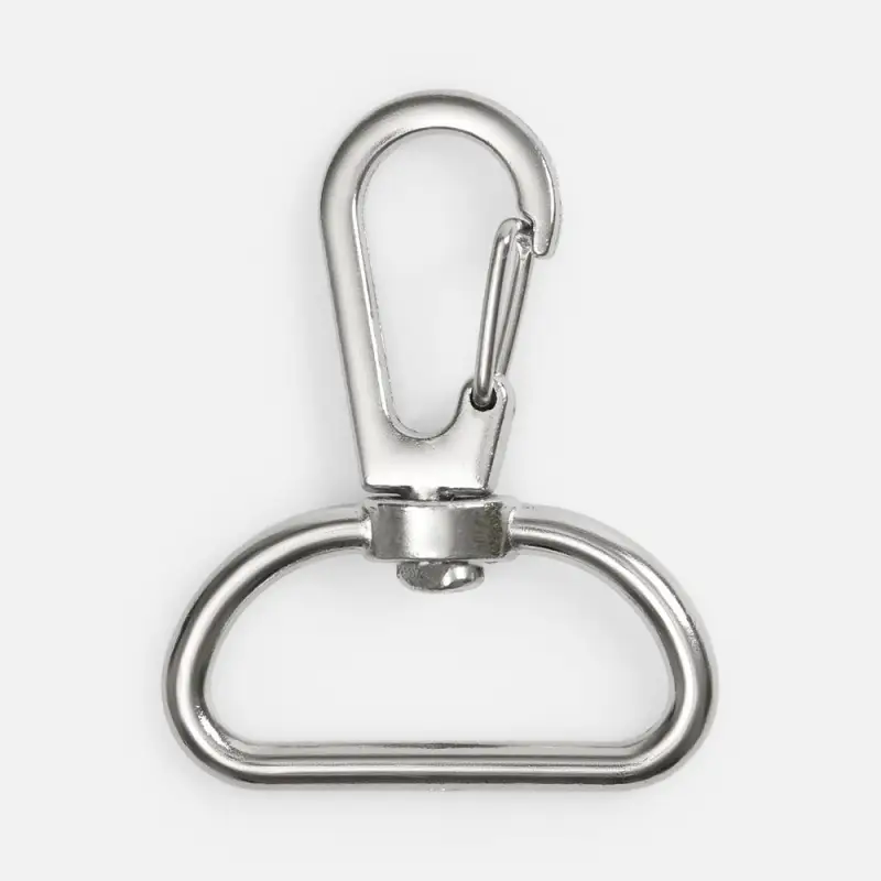 Застежка-карабин Snap Hook, L, серебристая (хром)