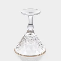 Набор бокалов для шампанского &laquo;Роскошь&raquo;, с золотой отводкой, 200 мл, размер одного бокала 11.6&times;14.5 см, 6 шт., стекло, прозрачный