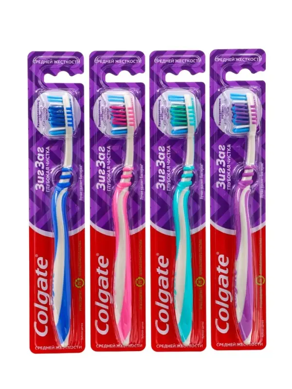 Зубная щётка Colgate &laquo;ЗигЗаг&raquo;, средней жесткости