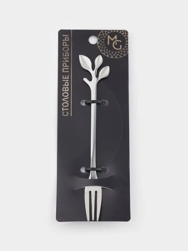 Вилка десертная Magistro &laquo;Вудс&raquo;, длина 12 см, нержавеющая сталь, серебристая