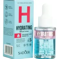 Увлажняющая сыворотка для лица Sadoer с гиалуроновой кислотой, экстракт шиповника, 30 мл
