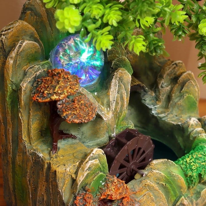 Фонтан Фонтан "Каменный склон под деревом" 29х16 см (с подсветкой)