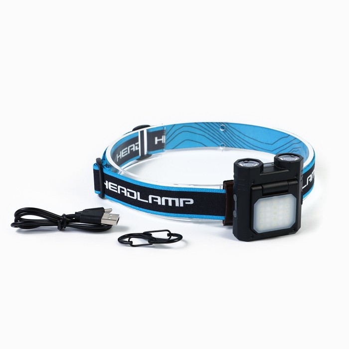 Фонарь налобный аккумуляторный, 6 Вт, 1400 мАч, 400 лм, XPG, 2835SMD, 6 режимов Фонарь налобный аккумуляторный, 6 Вт, 1400 мАч, 400 лм, XPG, 2835SMD, 6 режимов