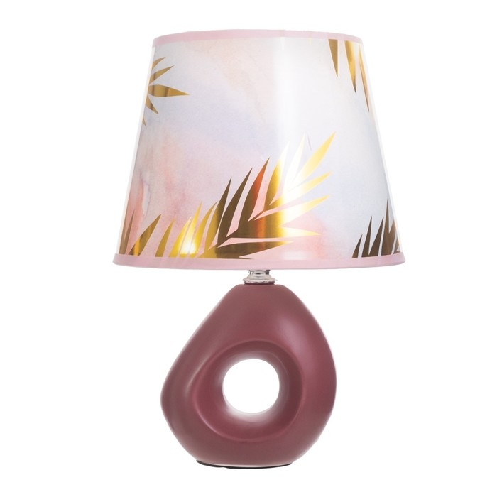 Настольная лампа Настольная лампа "Сигалия" E14 15Вт бордовый 15х15х28 см RISALUX