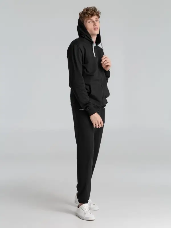 Толстовка на молнии с капюшоном Unit Siverga черная, размер XS Толстовка на молнии с капюшоном Unit Siverga черная, размер XS