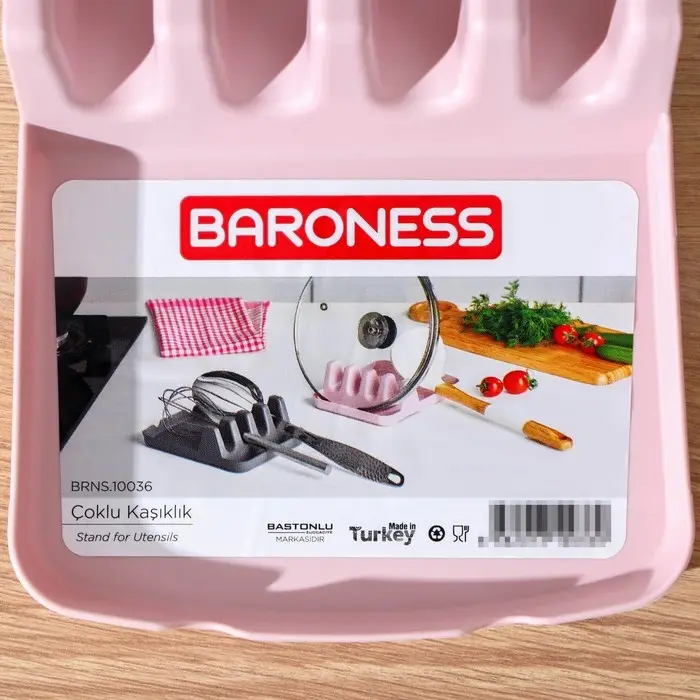 Подставка для крышек и кухонных принадлежностей BARONESS, 14&times;18&times;5 см, пластик, МИКС