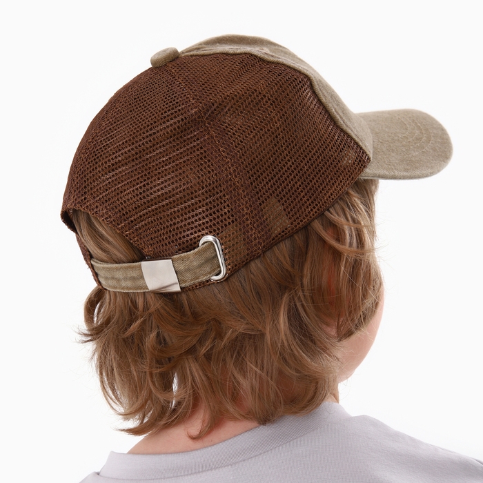 Кепка детская для мальчика с сеткой Adventure, джинса, р-р 52-54, 5-7 лет