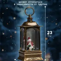 Светодиодная фигура &laquo;Снеговик и пингвин&raquo; 9&times;23&times;9 см, пластик, от батареек ААх3, USB, свечение тёплое белое