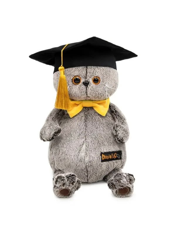 Мягкая игрушка &laquo;Кот Басик&raquo; 25 см, в академической шапочке МИКС