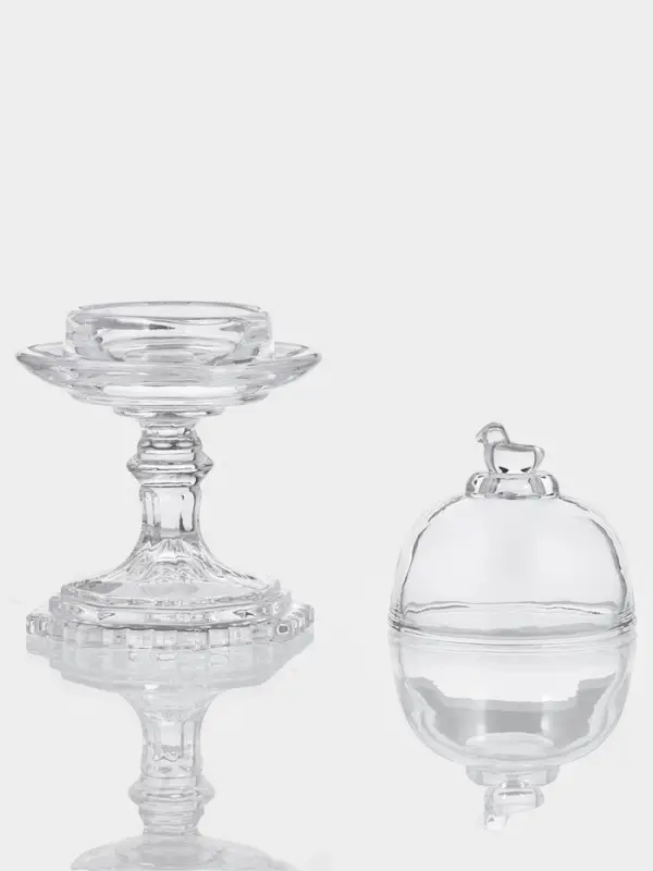 Икорница на ножке  Икорница на ножке "Купол" 9х9х14 см, прозрачный