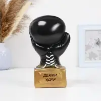 Копилка для денег &laquo;Боксерская перчатка&raquo;, гипс, чёрная с золотом, 12&times;14&times;24.5 см