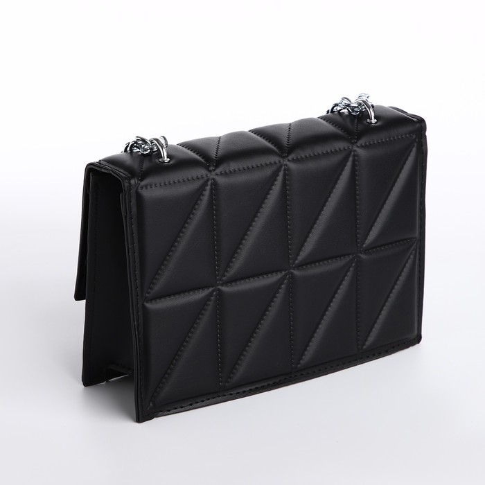 Сумка женская на клапане, 22х15х6 см, цвет чёрный Сумка женская на клапане, 22х15х6 см, цвет чёрный