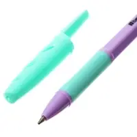 Ручка шариковая Berlingo. Tribase grip haze, синий стержень, узел 0.7 мм, резиновый упор, МИКС