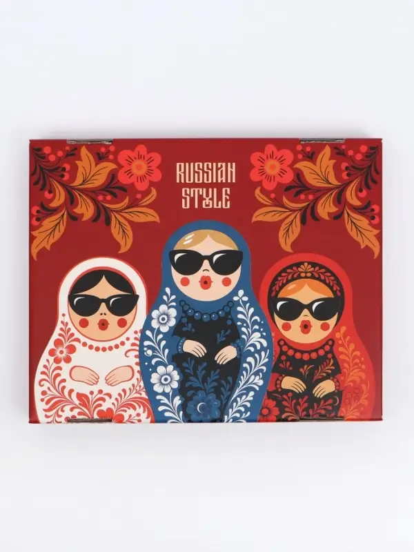 Коробка подарочная складная &laquo;Матрёшки. Русский стиль&raquo;, 31&times;25.5&times;16 см