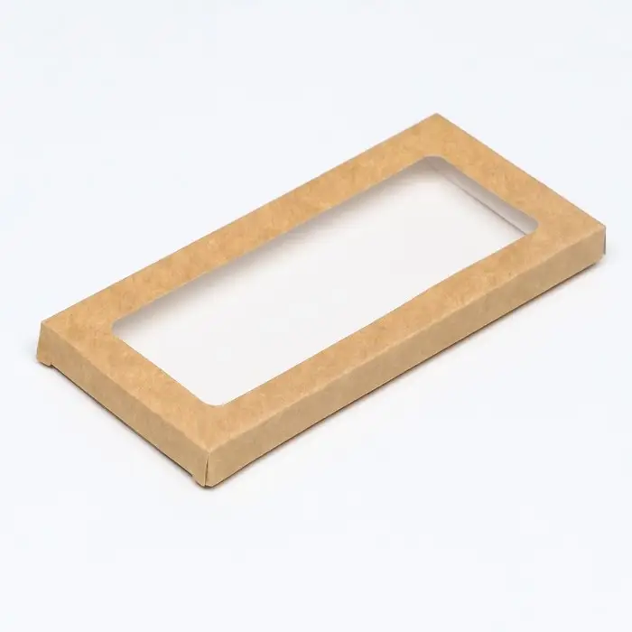 Коробка под плитку шоколада, крафт, с окном 17.1×8×1.4 см Коробка под плитку шоколада, крафт, с окном 17.1×8×1.4 см