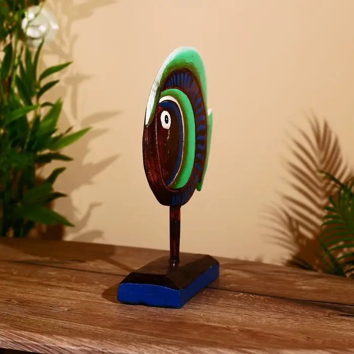 Сувенир  Сувенир "Рыба синяя" дерево на подставке 25х7х33 см