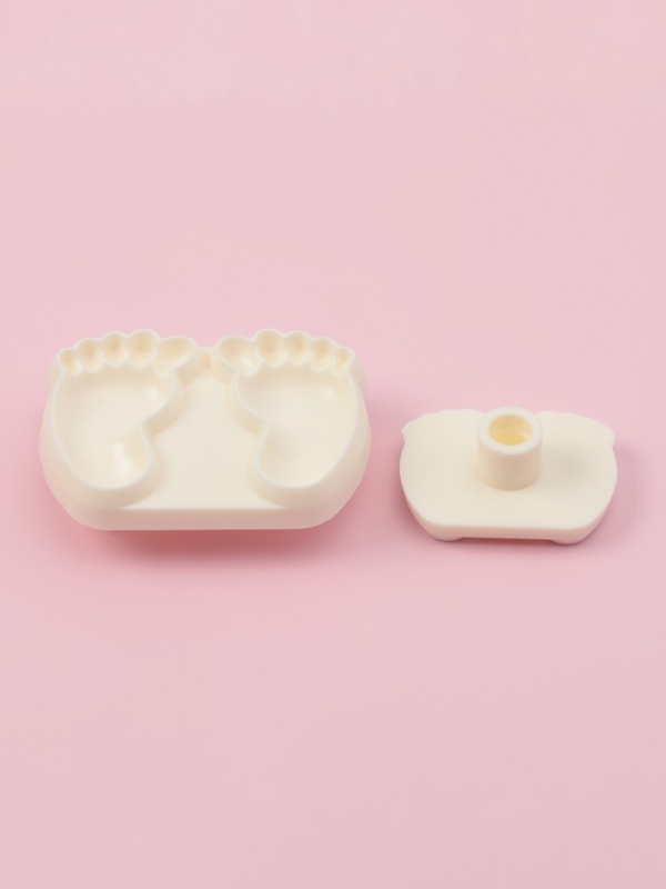 Печати для теста и мастики Доляна «Детские ножки», набор 2 шт, пластик, молочные Печати для теста и мастики Доляна «Детские ножки», набор 2 шт, пластик, молочные