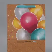 Пакет подарочный крафтовый, упаковка, &laquo;Весёлый праздник&raquo;, 40&times;31&times;11.5 см